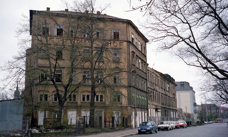 Dresden-Äußere Neustadt, Dr.-Friedrich-Wolf-Str.-Ecke Bästleinstr., 9.4.1997 (1).JPG - Hotel Stettiner Hof